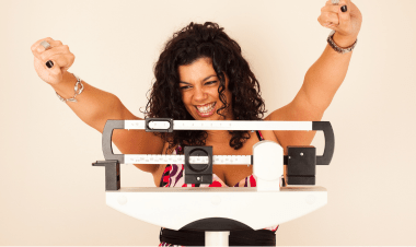 woman happy about weight loss